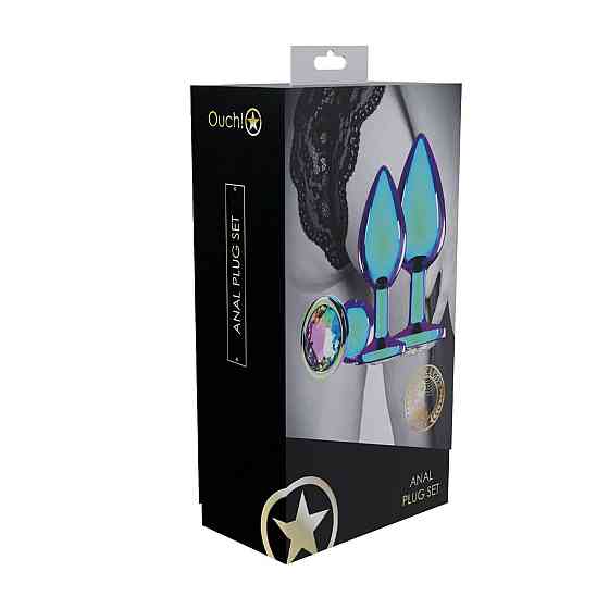 Набор анальных пробок Venice Collection - Metal Anal Plug Set - Iridescent Sex Aura Киев