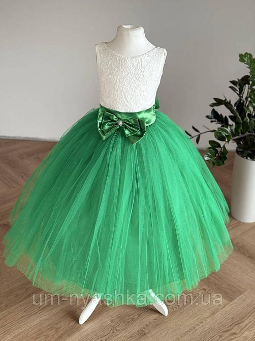 Святкова зелена сукня дитяча Лілія на 4-6 років Кривий Ріг - фото 1