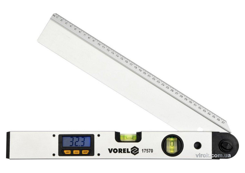 Рівень - кутомір електронний VOREL : L= 40 см цифровй дисплей, 2 капсули [20] Одеса - фото 1