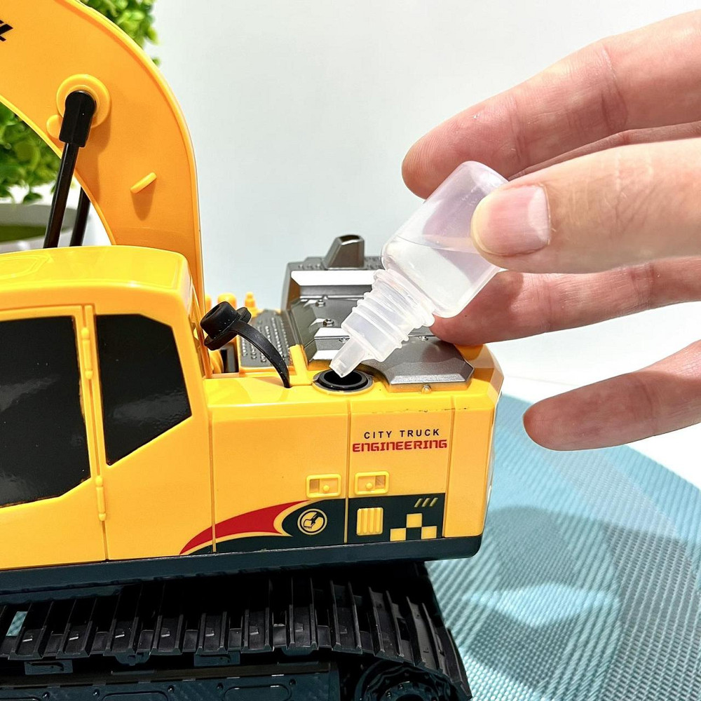 Екскаватор гусеничний на радіокеруванні 30см світло пара/дим рухомий ківш Жовто-чорний (789-410B) Чернігів - фото 8