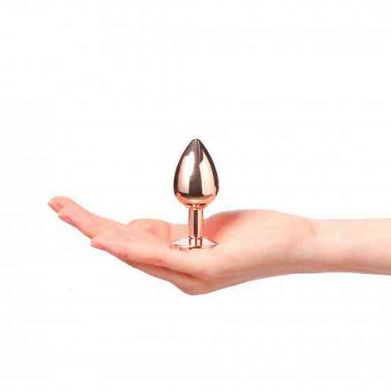 Металлическая анальная пробка с украшением в виде кристалла Dorcel - Diamond Plug Rose Gold S Sex Aura Киев