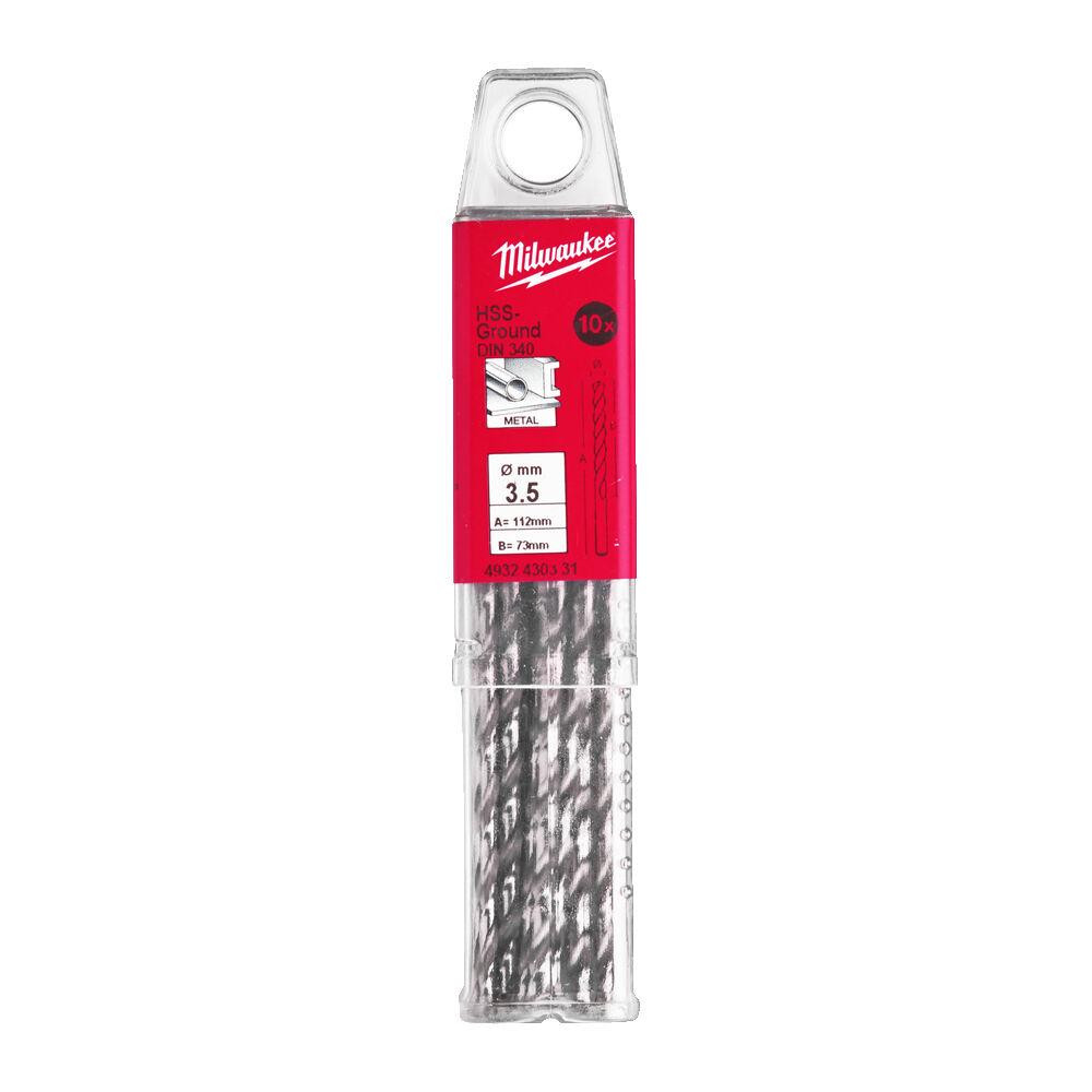 Свердло по металу HSS-G MILWAUKEE DIN340, діаметр 3,5 x 112 мм, (10шт) Одеса - фото 1