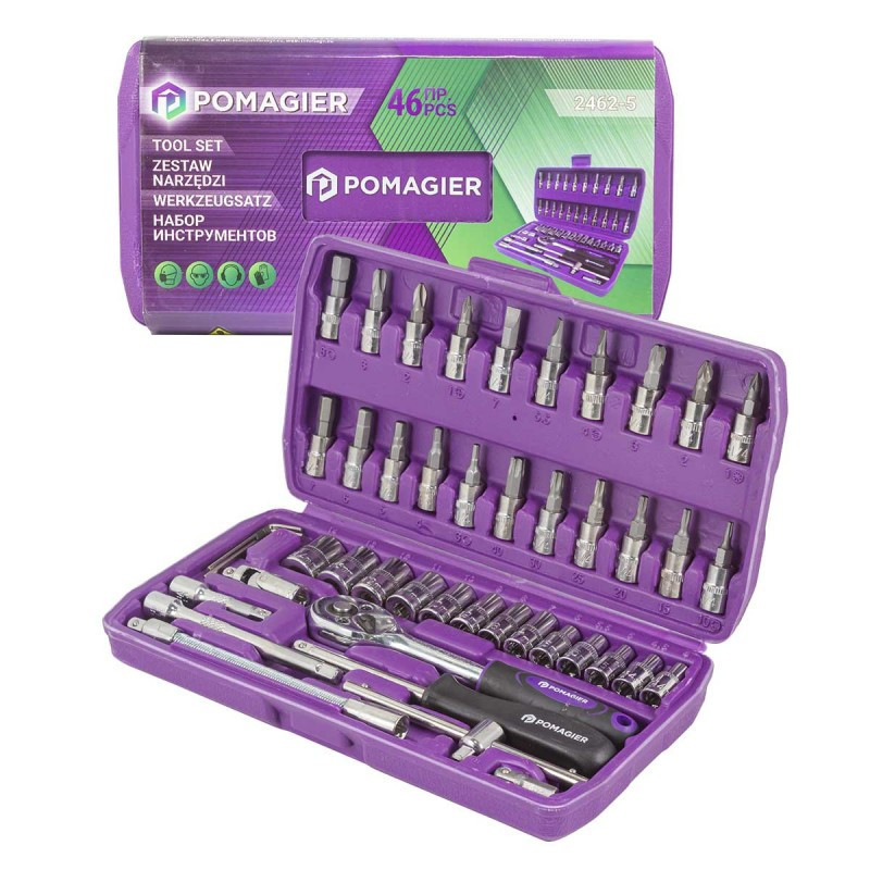 Набір інструментів 46пр. 1/4" (6гр.) Одеса - фото 1