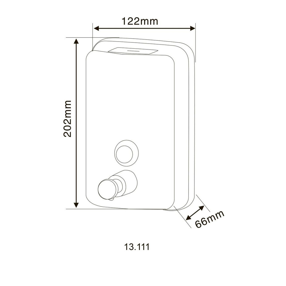 Дозатор жидкого мыла HOTEC 13.111 Stainless Steel (000007806) Киев - изображение 6