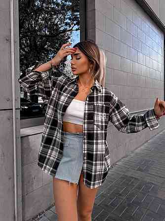 Женская рубашка в клетку (с накатом) Одесса