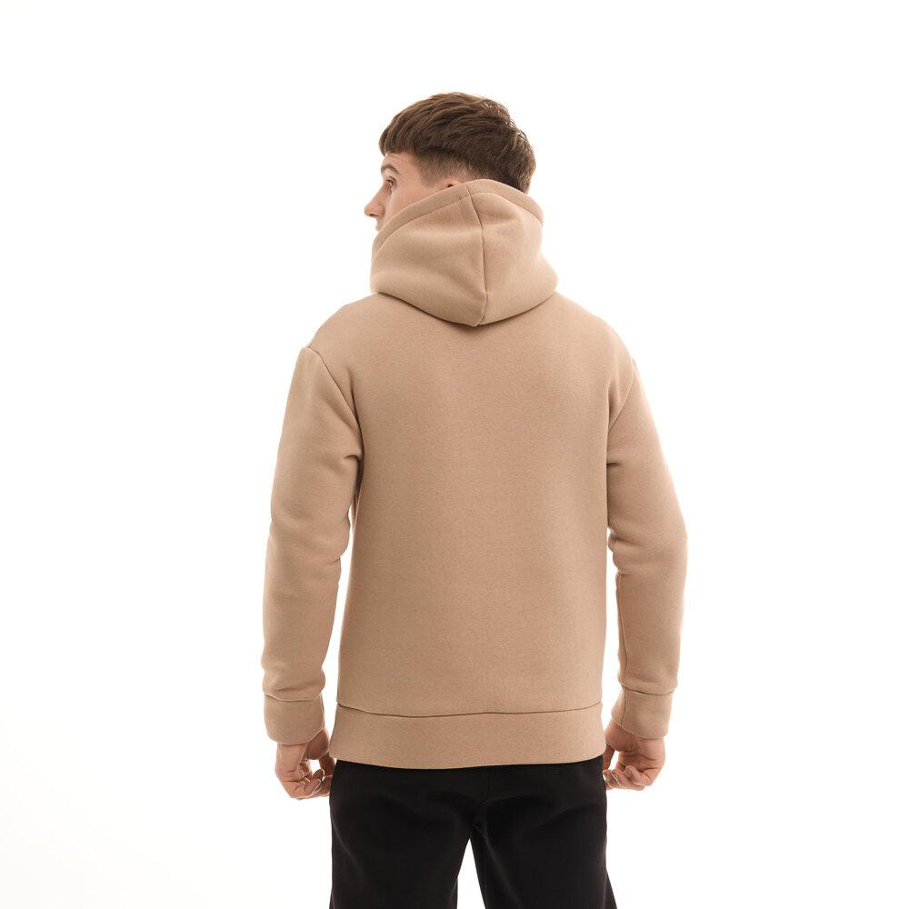 Тепле чоловіче худі на флісі з капюшоном пісочне Pobedov 008 ЗИМА Київ - фото 12