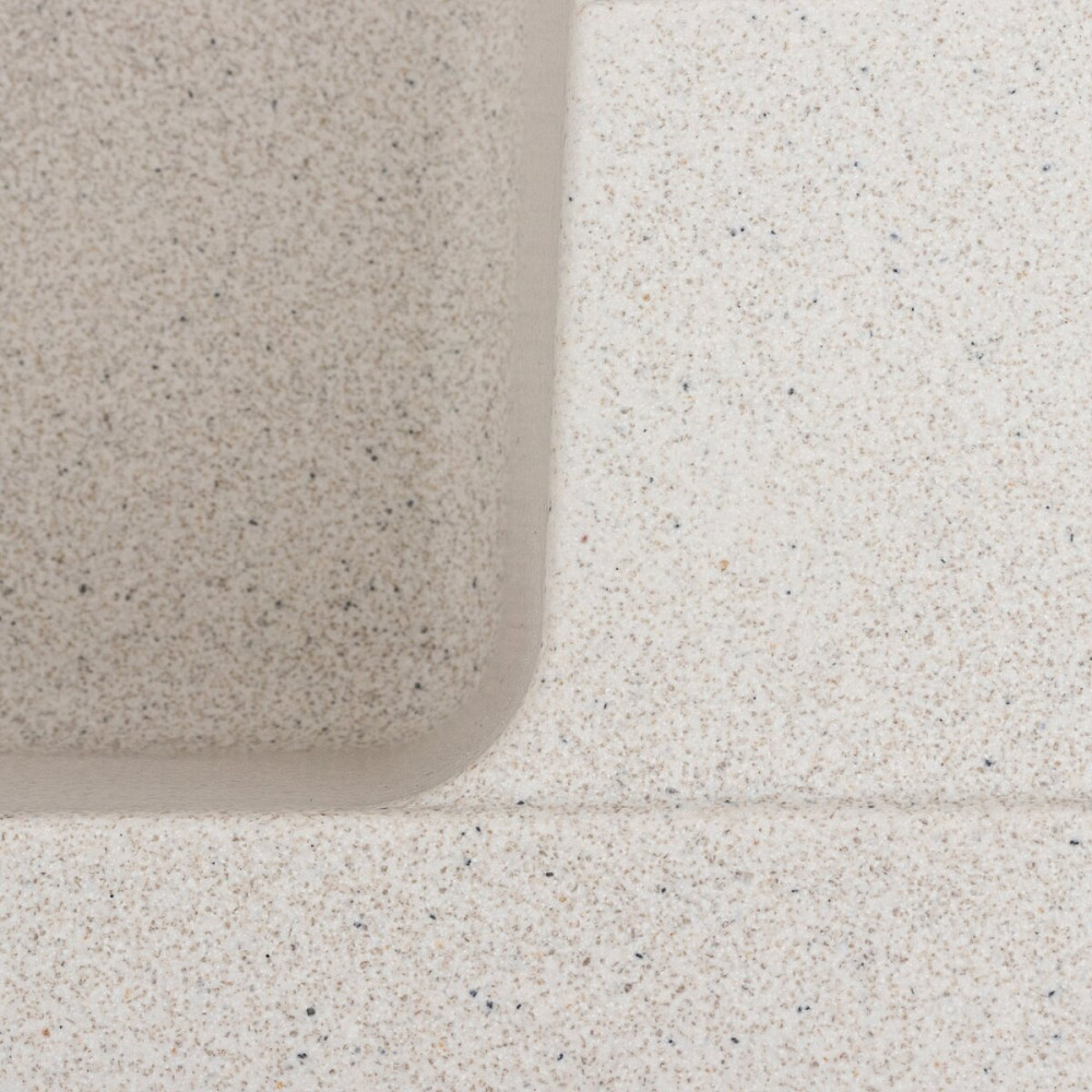 Гранітна мийка для кухні VALESO ZIRKONE 6250 матова Біла в крапку Коломыя - изображение 4