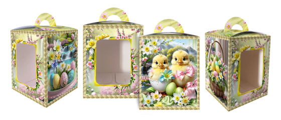 Коробка під великодня Великодня 14 см * 14 см*18,7 см (400 гм) No5 (1 шт.) Харків