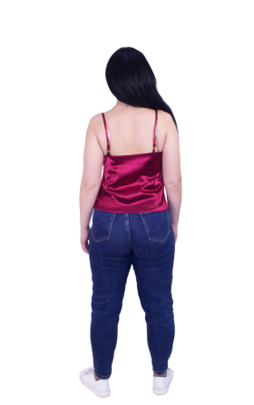 Базовая майка женская атлас Бордовый M Харьков