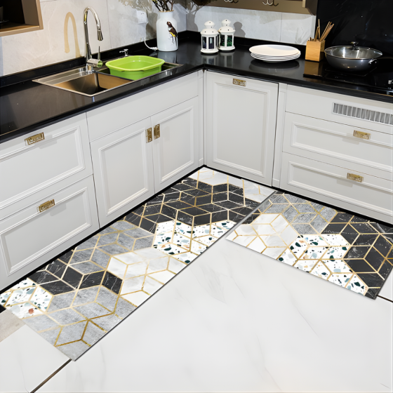 Набор ковриков кухонных 2в1 на пол или столешницу резиновые диатомитовые влагопоглащающие антискользящие kovrik-2v1-24 Каменец-Подольский