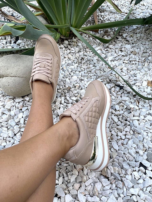 Stilli Снікерси жіночі STILLI бежеві еко-шкіра платформа размер 36-40 (4706) Коломия - фото 7