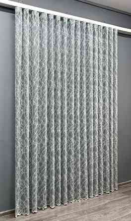 Тюль VR-Textil 1970т Жакард Сірий з білим 400х270 см (42-1010) Київ