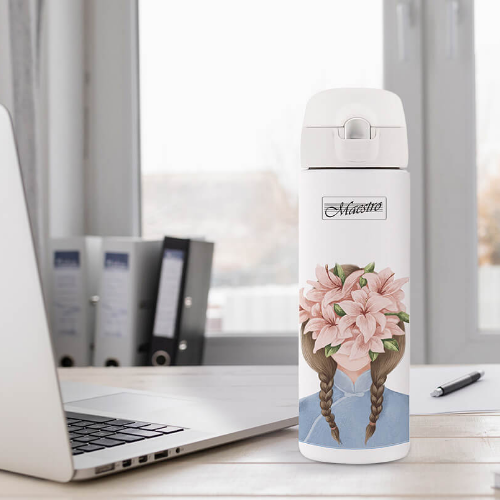 Термочашка 400мл Є носик для пиття нержавіюча сталь Maestro MR-1634-B Житомир