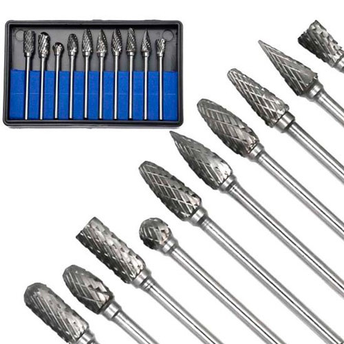 Набор борфрез по металлу 10шт, хвостовик 3мм, для гравера, карбид вольфрама Винница - изображение 3