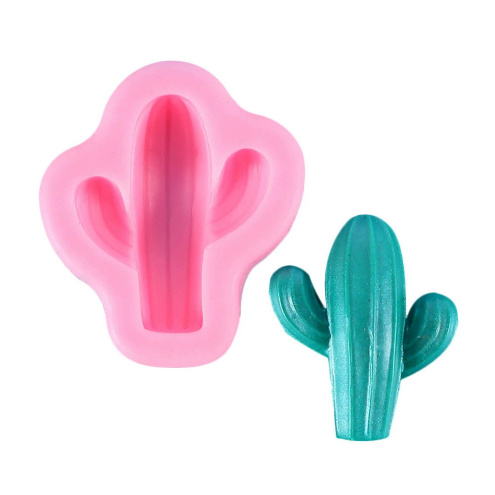 Молд силиконовый Кактус 42 на 35 мм розовый Киев - изображение 1