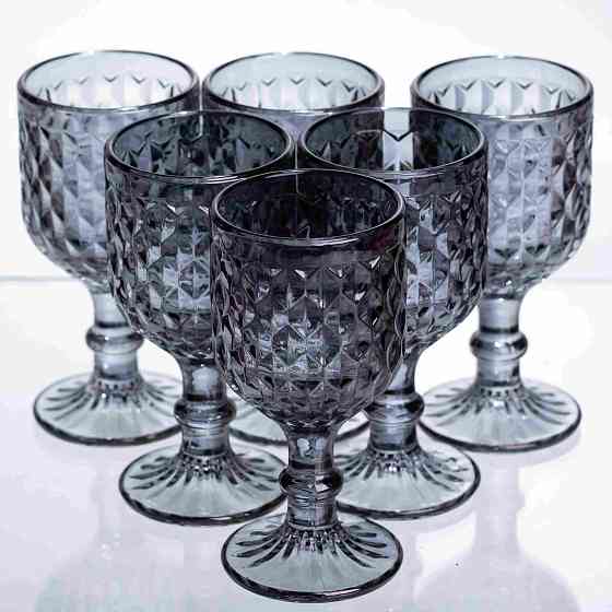 Набір чарок Geometric 6 штук по 50 мл HP-19-266 чарка для міцних напоїв коктейлів шотів прозора Коломыя