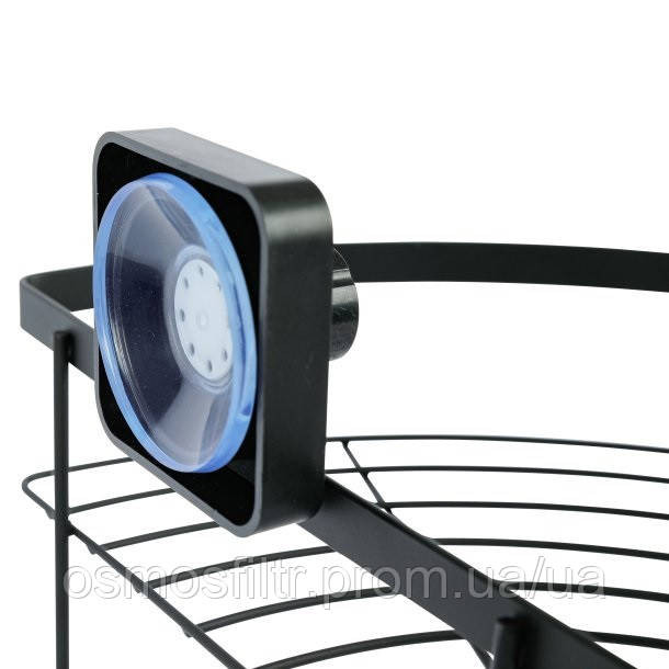 Полиця кутова Axentia 2 яруси 22х34х22 см на присосках чорна метал з порошковим покриттям (135969) Київ - фото 4