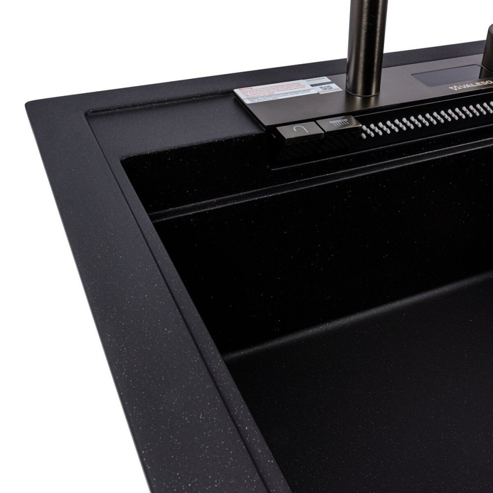 VALESO Гранітна мийка VALESO ATRUM 7950 матова Чорний металік Коломия - фото 15