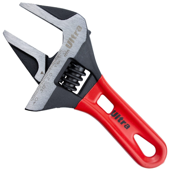 Ключ разводной с тонкими губками 190мм/0-46мм укороченный CrV СИЛА Житомир - изображение 1