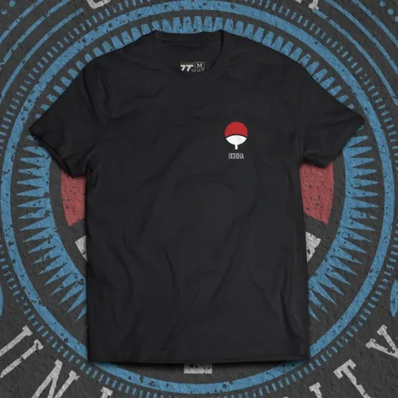 Футболка для подростка мальчика с принтом Наруто Uchiha Blue Edition Размер 160 Anime10815 Днепр