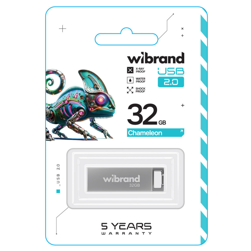 Flash Wibrand USB 2.0 Chameleon 32Gb Silver (WI2.0/CH32U6S) Киев - изображение 2