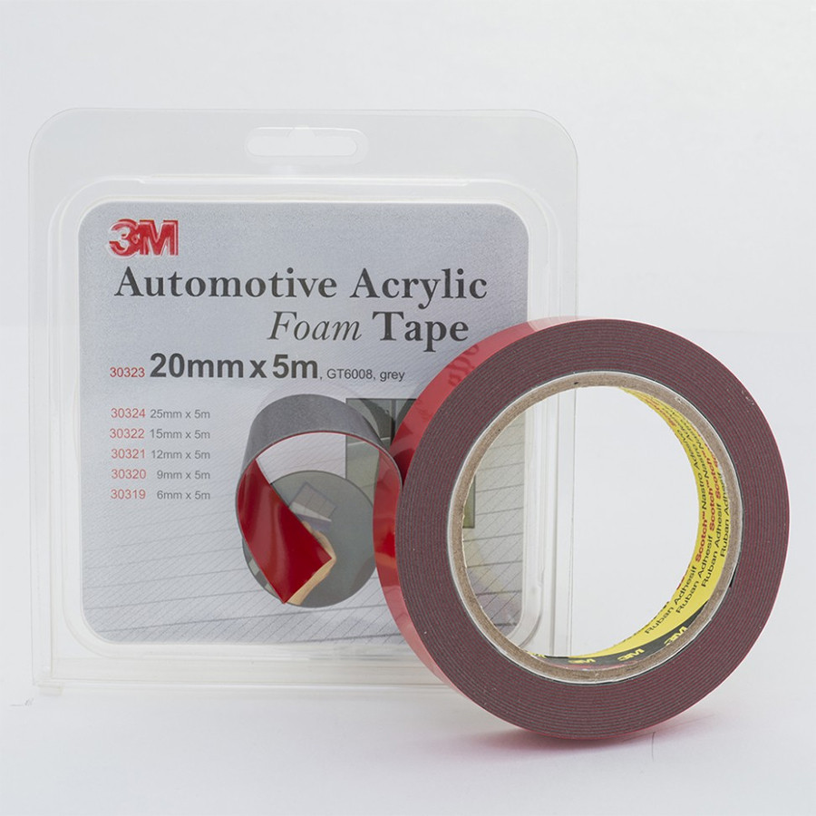 Скотч двосторонній 20мм х 5м 3M GT6008F "Foam Tape" (ціна за уп.-2шт) темно сірий, 32323 Київ - фото 1