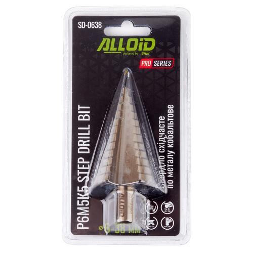 Alloid Pro. Свердло ступеневе по металу кобальтове Р6М5К5, 6-38мм Одеса - фото 4