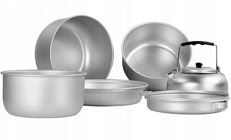 Набір Туристичного Посуду з Чайником на 6 персон Mil-Tec від Sturm (14661000) Алюміній Нововолинськ - фото 2