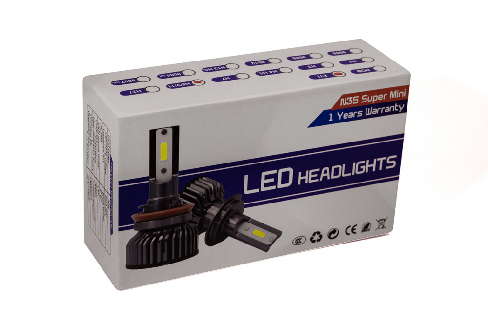 Комплект світлодіодних ламп HeadLight T18 HB3 (P20d) 30W 9-32V 6000K Харків - фото 5