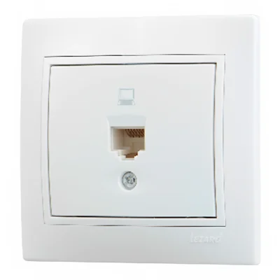 MIRA Розетка компьютерная белая с белой вставкой Lezard Харьков - изображение 2