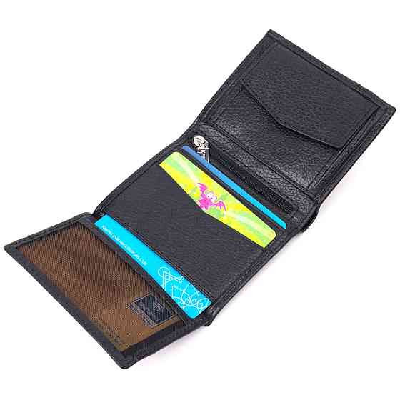 Престижне портмоне для чоловіків з натуральної шкіри KARYA 21323 Чорний Київ