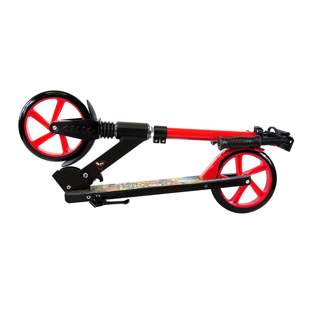 Двухколесный складной самокат SS-15 с задним ножным тормозом от Scale Sports. Черно-Красного цвета Одесса - изображение 4