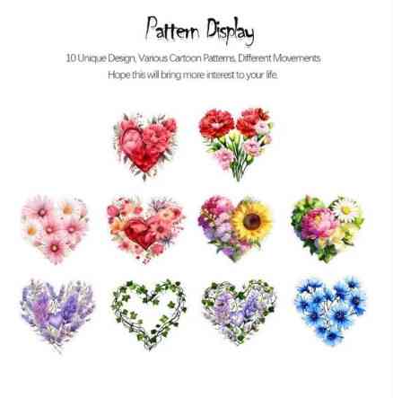 Наклейки сердечки с цветами 500 шт рулон декоративные стикеры для подарков упаковки конвертов Киев