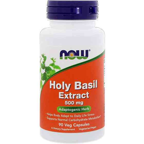 Базилик священный Now Foods Holy Basil 500 мг 90 вегетарианских капсул Киев