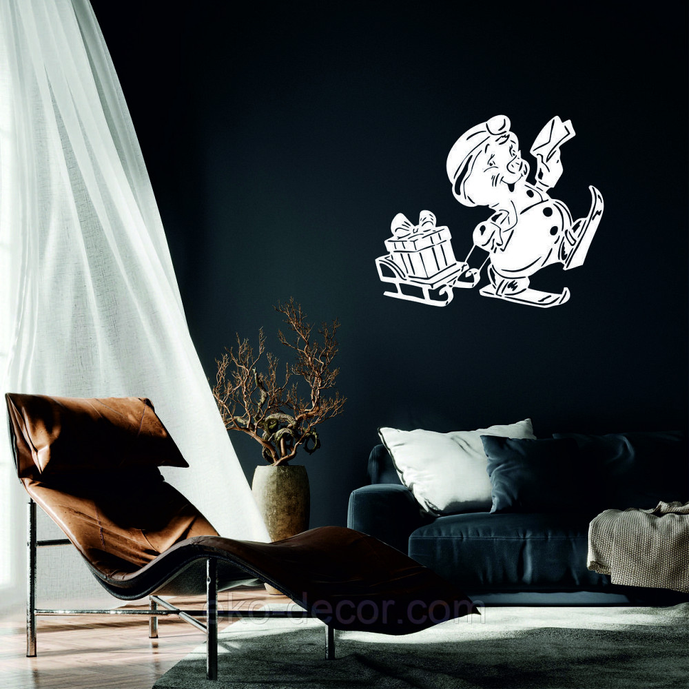 Декоративне настінне Панно «Сніговик», Декор на стену Київ - фото 1