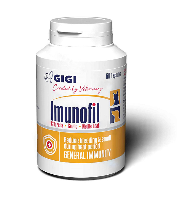 Пищевая добавка GIGI Imunofil (Иммунофил) укрепление иммунитета животных, 60 капсул Винница - изображение 1