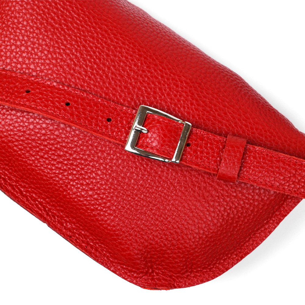 Жіноча шкіряна сумка на пояс Shvigel 16372 Червоний Київ - фото 4