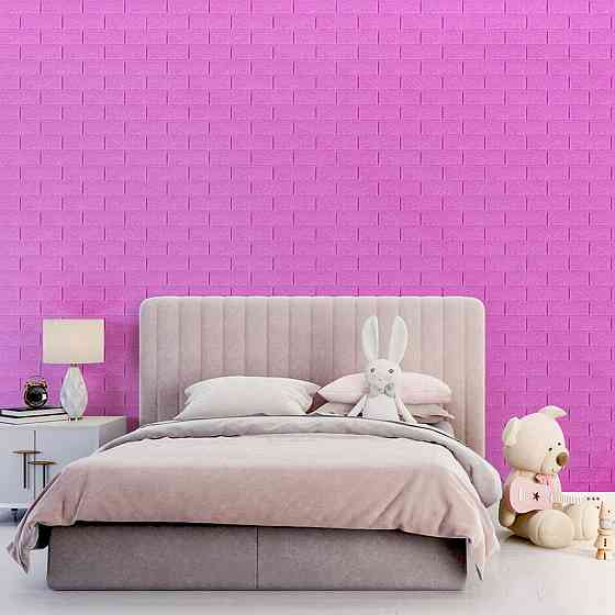 3D панель самоклеющаяся 700х770х5мм кирпич Пурпурный (14-5) SW-00001334 Днепр