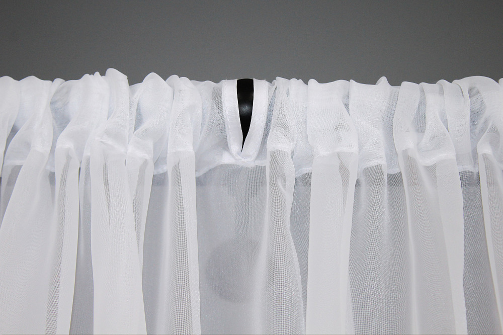 Тюль на трубу "Карман" VR-Textil н101 Шифон однотонний Білий 600х250 см (44-039) Київ - фото 8