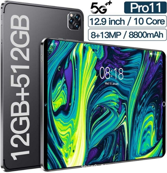 Планшет 10-дюймовий 12 гб /512 гб, Android 14, Процесор: Snapdragon888. Київ - фото 3