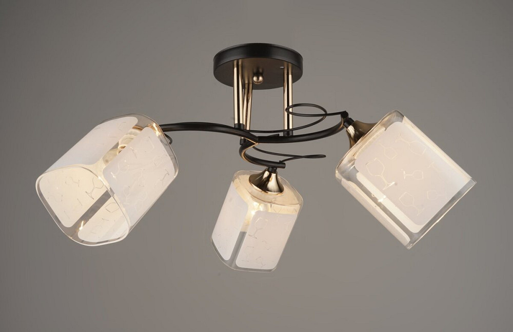 SIRIUS Люстра стельова Sirius B N3840/3 BK+FGD Коломия - фото 1