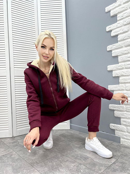 Зимовий спортивний костюм на хутрі "Nord" оптом | Норма Марсала, 46-48 Київ - фото 3