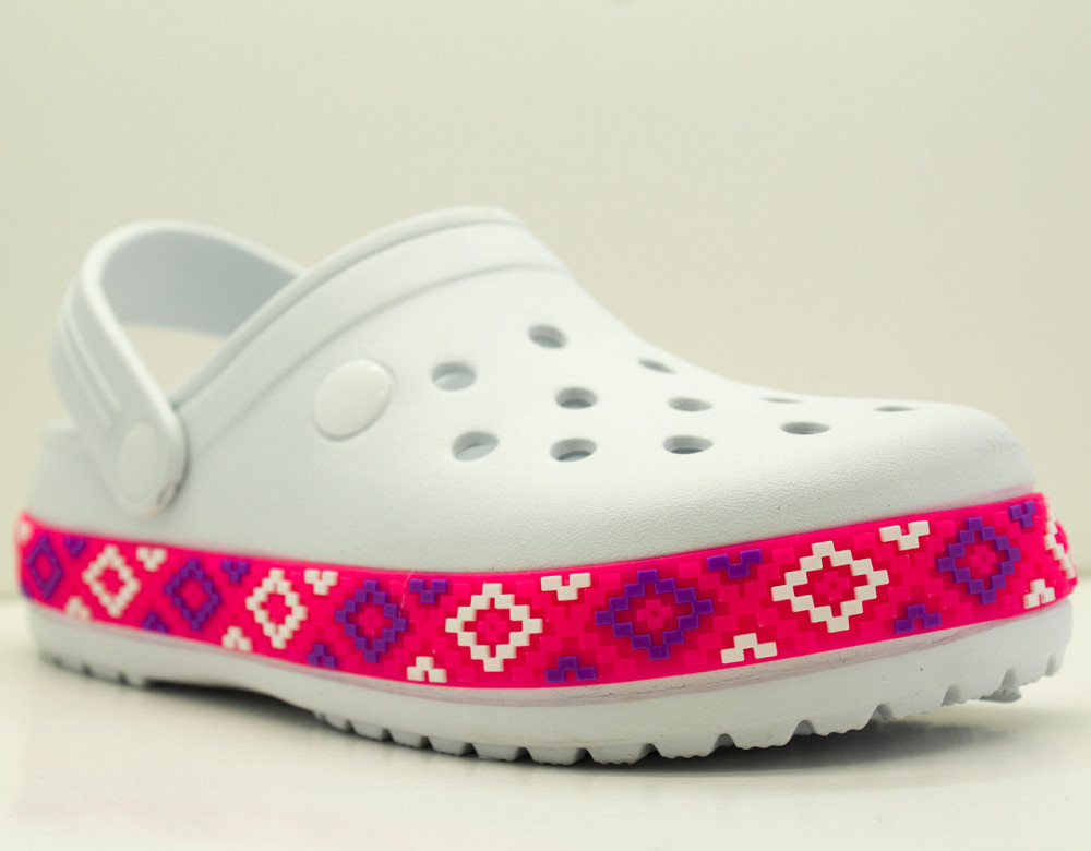 Жіночі крокси Білі з рожевою стрічкою 41 розмір 26 см Одеса - фото 9