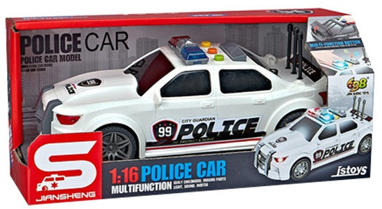 Іграшка CARS S Поліцейська машина чорна 1:16 (CJ-2924205) (7120439) Київ - фото 1