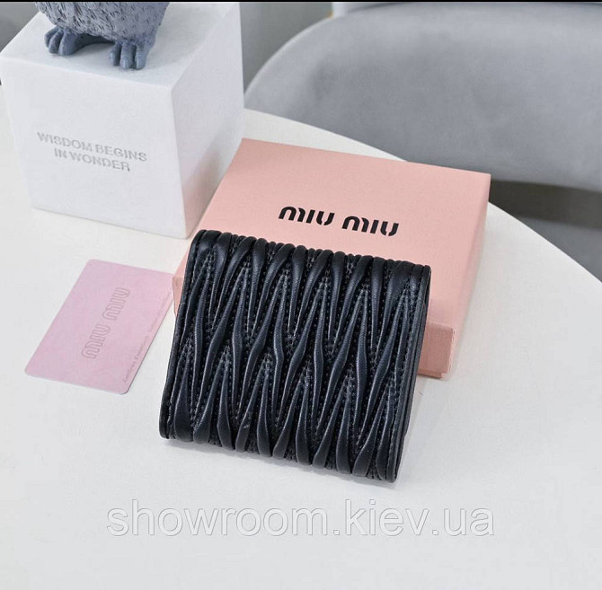 Жіночий невеликий зручний гаманець Miu (2510) чорний Київ - фото 2