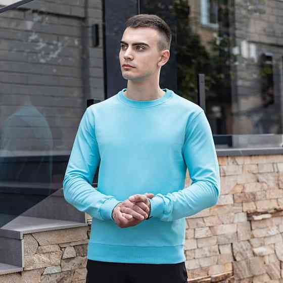 Світшот чоловічий однотонний яскравий ментол Pobedov 001 Київ