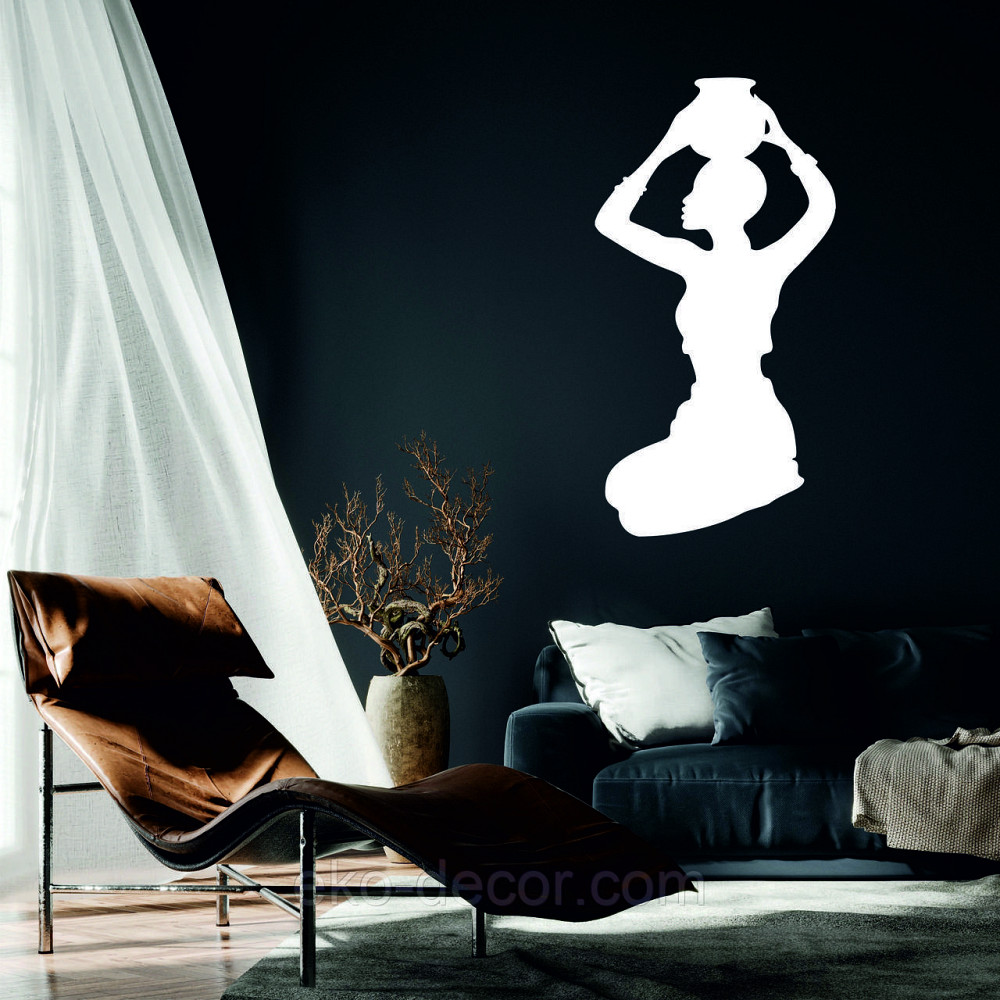 Декоративне настінне Панно «Дівчина з глечиком», Декор на стіну Київ - фото 1