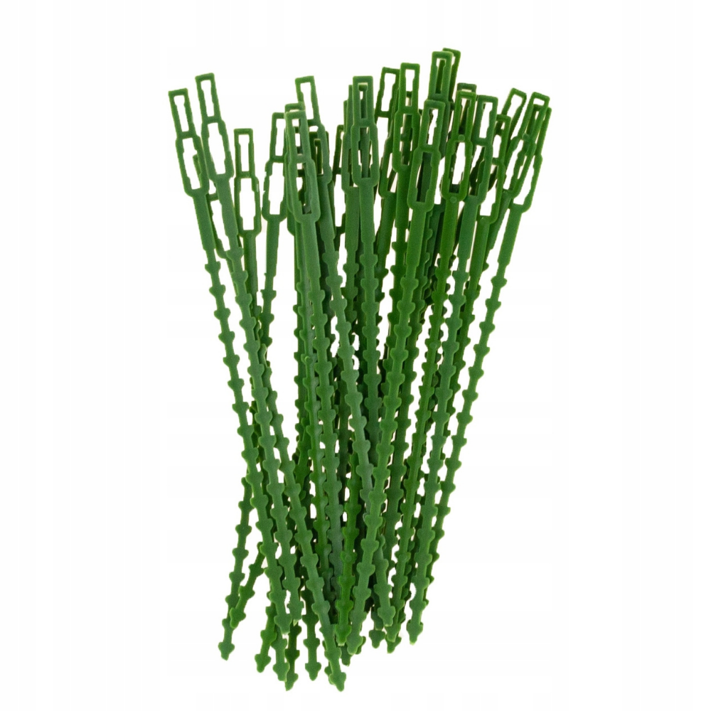 Хомуты садовые, подвязки для растений 30 шт,многоразовые пластиковые стяжки длина 17 см цвет зелёный Каменец-Подольский - изображение 2