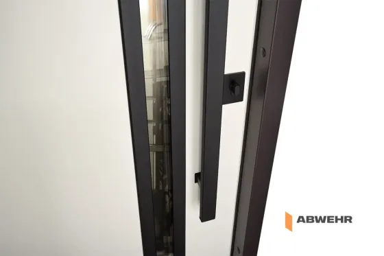 Двері вуличні, модель 506 Nordi Glass RAL 8019Т/ВСМ мдф+словнова кістка супермат  З ТЕРМОРОЗРИВОМ 860 Київ