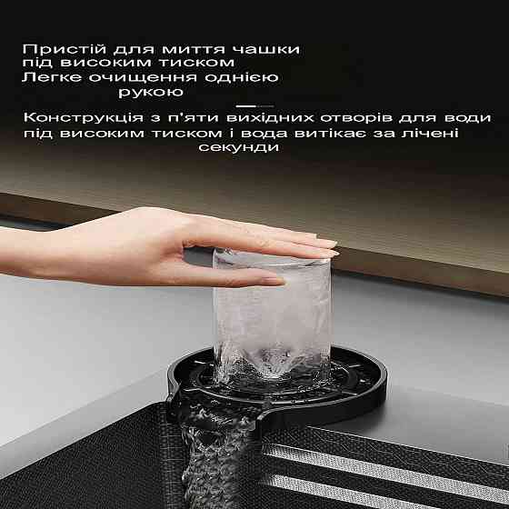 Кухонна раковина водоспад Willda, кухонна мийка водоспад темно-сіра 75х46х22 (214504870) Київ